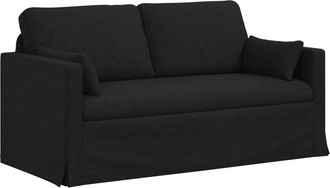 vidaXL Sof&aacute; 2 Plaza Negro 158 X 78 X 80 Cm Tela Vidaxl