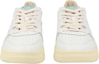 Autry Medalist Low White Suede Accents Cow Leather Sneakers