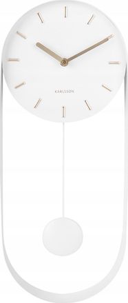 Karlsson Reloj De Pared Karlsson Pendulum Charm Blanco Elegante