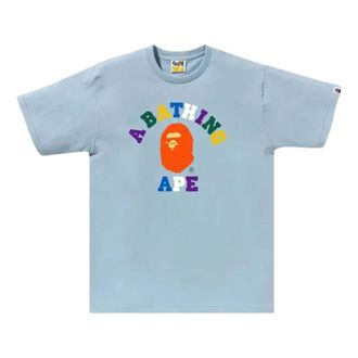 A Bathing Ape Colors College Tee Sax 1K30-110-014-SAX