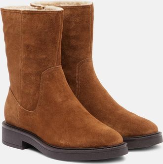 Veronica Beard Creswell suede mid-calf boots
