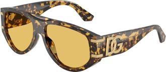 Dolce & Gabbana Stijlvolle zonnebril in trendy design - Dames - Zonnebrillen - Bruin - 57 MM - Accessoires