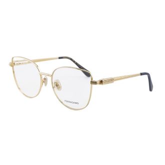 Ferragamo Eyeglasses Butterfly Full Rim, Gold Frame And Clear Demo Lens Lens Sf2240751
