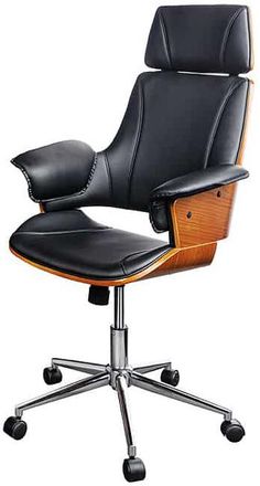 Global Interiors Design B&uuml;rostuhl Goals, Kunstleder Schwarz