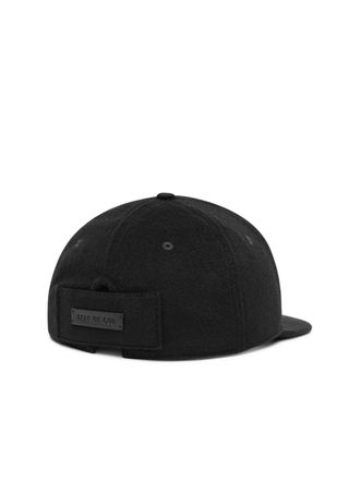 Fear of God Mens Logo Wool Baseball Cap Black Accessories > Beanies & Hats