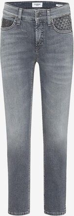 Cambio Slim-Fit-Jeans mit Kristallen Piper Short