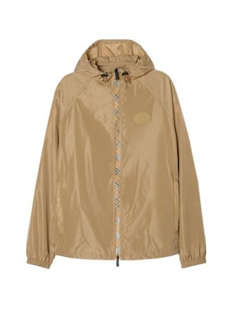 Burberry Beige Logo Hood Jacket