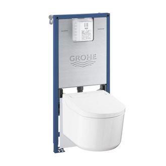 GROHE Pack Wc B&acirc;ti-support Rapid Sl + Wc Lavant Suspendu Sensia Alpine + Fixations Murales + Set DIsolation Phonique (g36509sh0)
