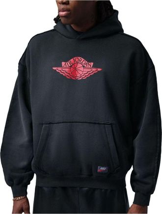 Nike Jordan Flight Wings Fleece Hoodie Black University Red IM9191-010