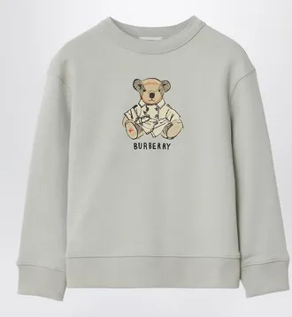 Burberry Limestone gray sweatshirt with bear wearing trench coat