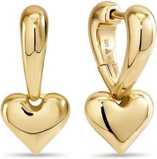 Devata Sweet Heart Hoop Earrings in Gold at Nordstrom Rack