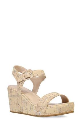 Pelle Moda Wiltz Ankle Strap Platform Wedge Sandal in White Washed at Nordstrom Rack, Size 6.5