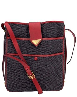 Saint Laurent Grey Cotton Shoulder Bag (Authentic Pre-Loved)