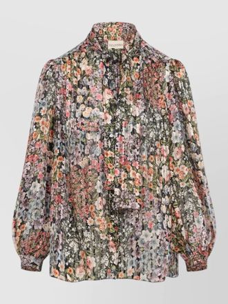 Valentino Garavani Valentino - silk floral-print long-sleeve blouse