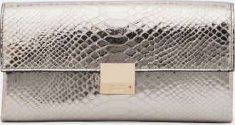 Tom Ford Jean snake-effect metallic leather clutch