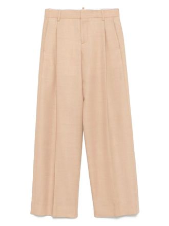 Victoria Beckham tailored trousers - women - Viscose/Virgin Wool/Polyester/Cupro/Acetate/Polyamide - 10 - Neutrals