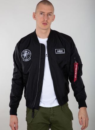 Alpha Industries Bomberjacke ALPHA INDUSTRIES MA-1 TT Glow In The Dark, Herren, Gr. S, schwarz, Obermaterial: 100% Nylon, Futter: 100% Nylon, Jacken Bomberjacke