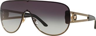 Versace Grey Gradient Shield Ladies Sunglasses VE2166 12528G 141