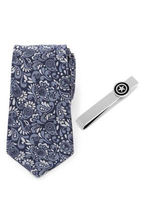 Cufflinks Inc. Avengers Silk Tie & Tie Bar Set in Navy at Nordstrom