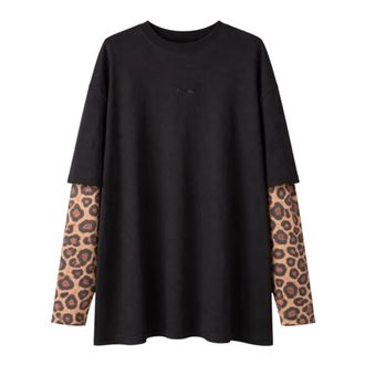 Disclaimer T-Shirt Manica Lunga 26Eds55632 - female - Disclaimer - Long Sleeve T-Shirts - Black - L - Tops