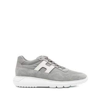 Hogan Sneakers, male, Gray, Size: 9 1/2 US Gray Interactive Suede Sneakers