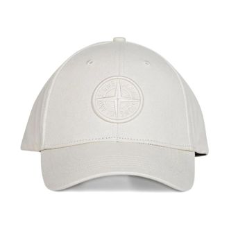 Stone Island Geborduurde Kompas Logo Baseballpet - Heren - Petten - Beige - ONE Size - Katoen - Accessoires