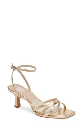 Dolce Vita Manji Ankle Strap Sandal in Light Gold Metallic at Nordstrom, Size 6.5