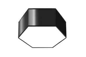 Sollux Lighting L&aacute;mpara de techo negro cloruro de polivinilo alt. 14 cm