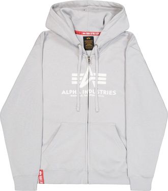 Alpha Industries Hoodie ALPHA INDUSTRIES Basic Zip Hoodie BL PP, Herren, Gr. XXL, grau (pastel grau), Obermaterial: 80% Baumwolle, 20% Polyester, regular fit, Sweatshi