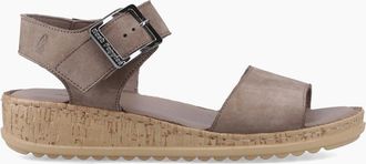 Hush Puppies Womens Hush Puppies ELLIE Womens Ankle Strap Sandals Grey - Size: 4