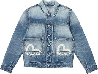 Palace x Evisu Dice Denim Jacket Light Wash 2ESPAM4DJ1147XXDNINDL