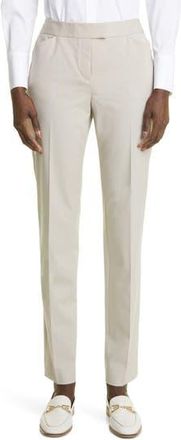 Lafayette 148 New York Irving Skinny Stretch Wool Pants in Khaki at Nordstrom Rack, Size 0
