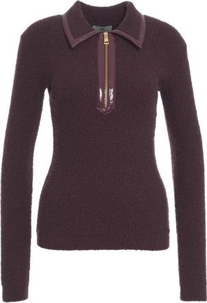 Elisabetta Franchi Bouclé Knit Polo Shirt