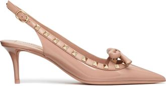 Valentino Garavani Pumps Rockstud Bow con cinturino posteriore 60mm - Rosa
