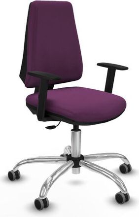 Piqueras y Crespo Piqueras Y Crespo - Elche Cp Similpiel Morado Brazos 1d Base Cromada Ruedas Engomadas 65mm