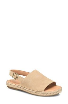 B&oslash;rn Akela Slingback Espadrille Sandal in Taupe Suede at Nordstrom Rack, Size 10