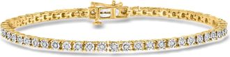 Ross-Simons Diamond Tennis Bracelet in 18kt Gold Over Sterling