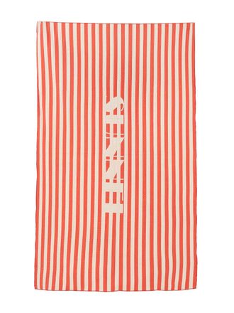 Sunnei striped waffle towel - White