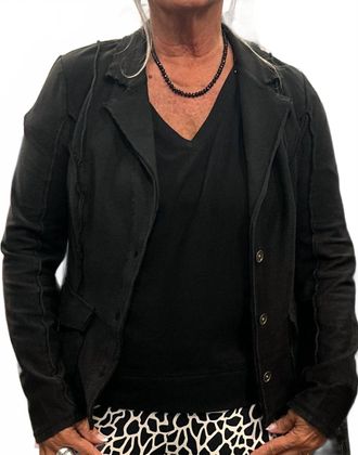 Xcvi Dunne Twill Knit Blazer In Black