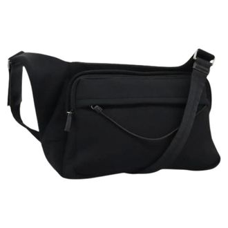 Prada Vintage Cross Body Bags, unisex, Black, ONE SIZE, Pre-owned Vintage Nylon Cross Body Bag