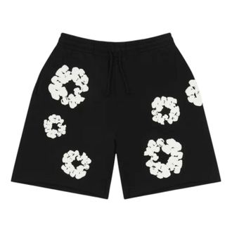Denim Tears Cotton Wreath Sweatshorts Black SS25BRS2952054