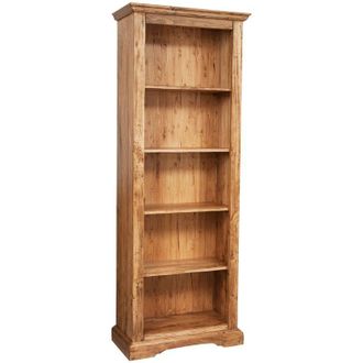 Biscottini International Biscottini - Libreria legno tiglio 211x79x38 cm Libreria legno massello Made in Italy scaffale libreria classica alta Librerie per soggiorno