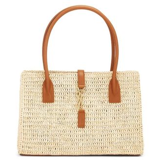 Saint Laurent Panier Raffia Tote Bag