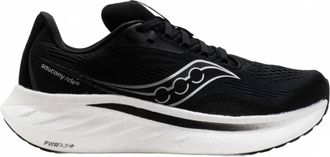 Saucony Mens Ride 18 Running Shoes In Black White