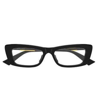 Bottega Veneta Glasses, unisex, Black, Size: 52 MM Optical Frame