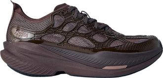 Hoka One One Mach X Caged - Dames - Hardloopschoenen - Bruin - 40 EU - Leer - Fitness