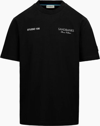 Sandbanks Mens Sandbanks Riviera Collection T-Shirt Black - Size: 42