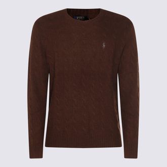 Polo Ralph Lauren Brown Cashmere Wool Blend Knitwear