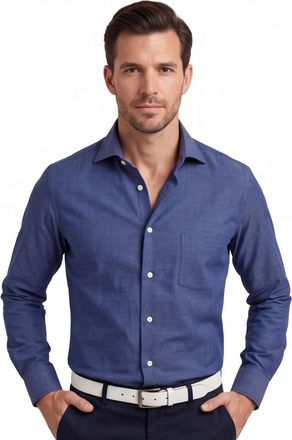 Eton classic fit overhemd blauw katoen