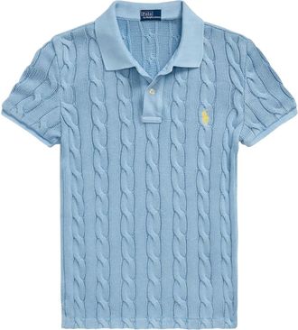 Polo Ralph Lauren Polo in maglia intrecciata - Blu